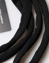 Dolce & Gabbana Schwarzer Schal aus Wolle Gestrickt Herren