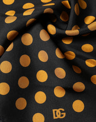 Dolce & Gabbana schwarzes gepunktetes quadratisches Halstuch/Kopftuch
