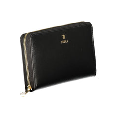 Furla Damenportemonnaie aus schwarzem Leder