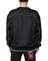 Dolce & Gabbana Schwarzes DG Logo Rundhals-Sweatshirt