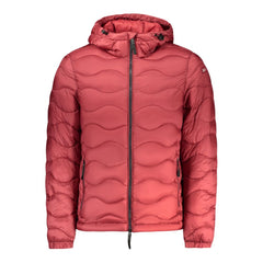 Norwegen 1963 Rote Polyamid Herrenjacke