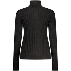 Norwegen 1963 Schwarzer Damen-Rollkragenpullover aus Viskose