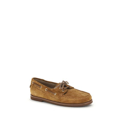 Gianvito Rossi Braune Kalbsleder Bos Taurus Slip-On Loafers