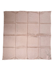 Dolce & Gabbana Hellrosa Seidenmischung Quadratischer Foulard 87,5 cm x 86,5 cm Schal