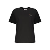 Fila Black Cotton Women T-Shirt