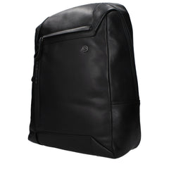 Piquadro Black Leather Backpack