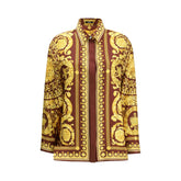 Versace Bordeaux Zijden Overhemd