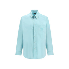 Fendi Blue Cotton Dress Shirt