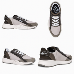 Fendi Flow Low Top Sneakers – Beige Calf Leather