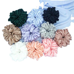 wholesale Premium oversized hair scrunchies for hijab malaysia bubble satin Muslim Scrunchies