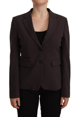 F.IT Bruine Langmouw Single Breasted Damesjas Blazer