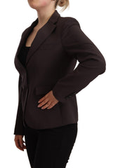 F.IT Bruine Langmouw Single Breasted Damesjas Blazer