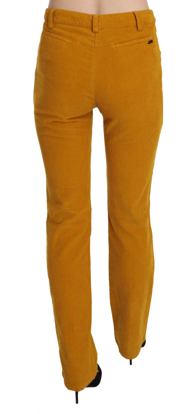 Costume National Orange High Waist Straight Stoffhose