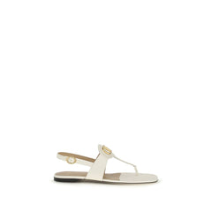 Valentino Garavani Beige Kalfsleer Bos Taurus Platte Sandalen
