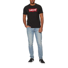 Zwart katoenen T-shirt van Levi's