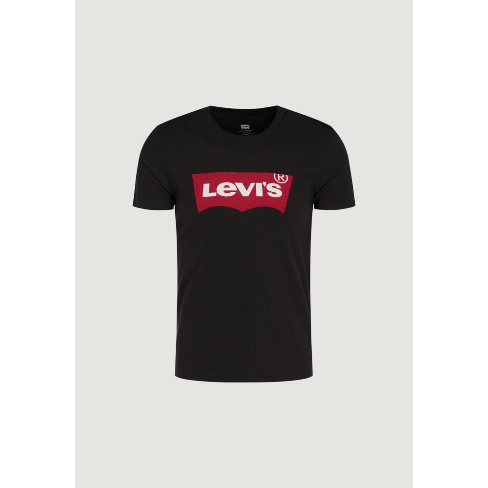 Zwart katoenen T-shirt van Levi's
