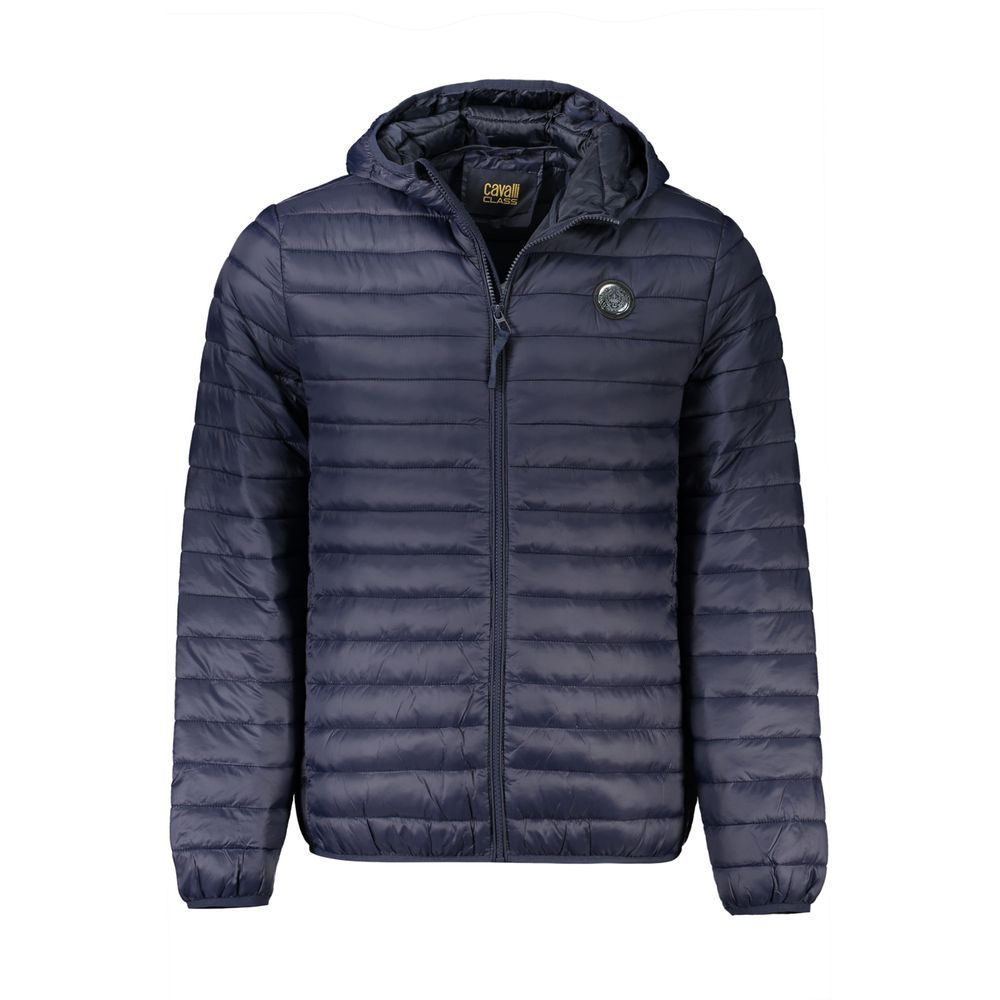 Cavalli Class Blauwe Polyamide Shell Jas