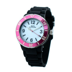 WATXANDCO Zwart Rubberen Sport Horloge
