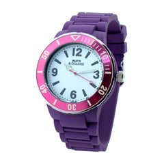 WATXANDCO Paarse Rubberen Sporthorloge