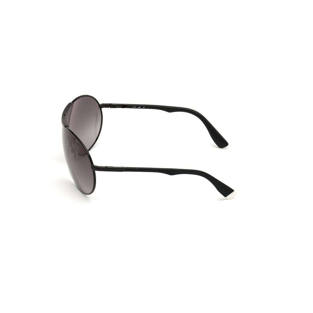 WEB EYEWEAR Zwarte metalen zonnebril