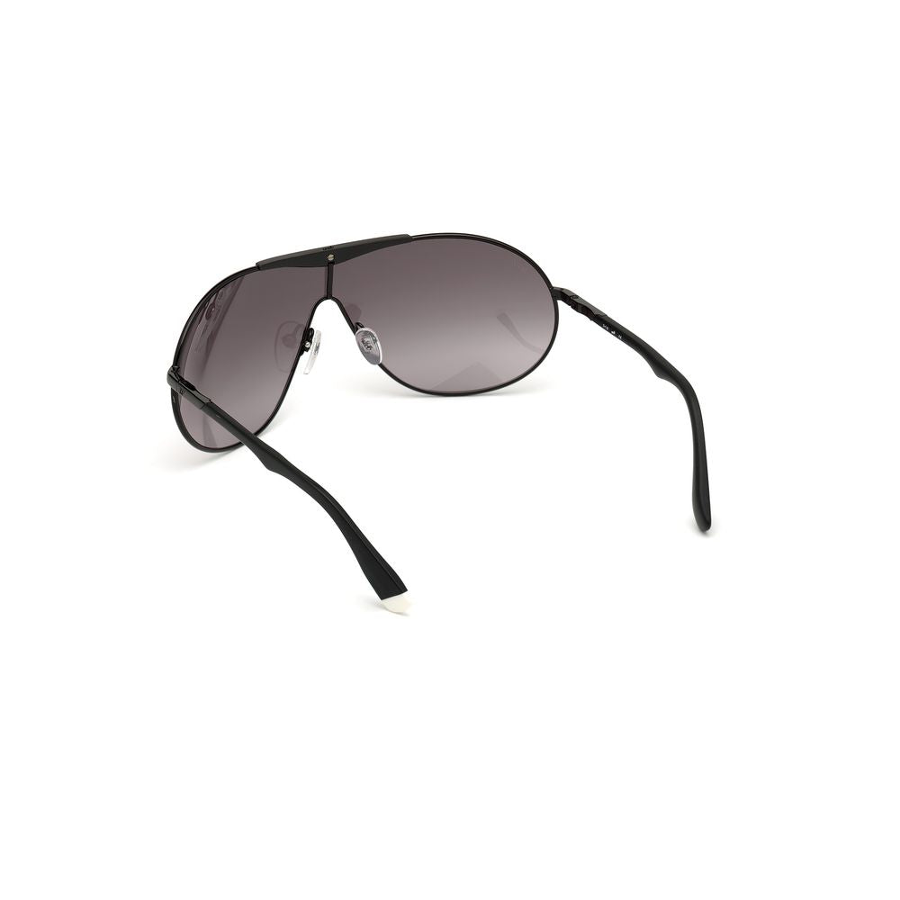 WEB EYEWEAR Zwarte metalen zonnebril