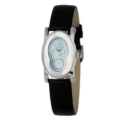 JUSTINA Zwart Lederen Jurk Horloge