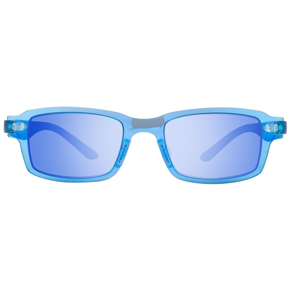 PROBEER HOES TE VERANDEREN Blauwe plastic zonnebril