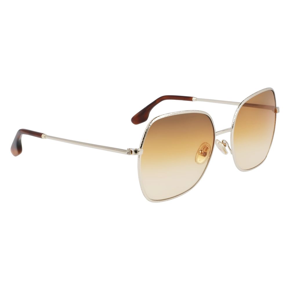 Victoria Beckham Goudkleurige Metalen Zonnebril