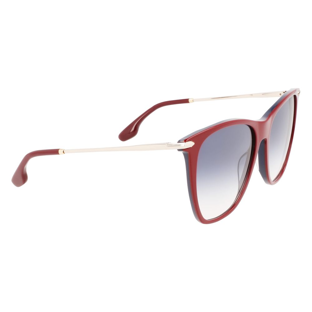 Victoria Beckham bordeauxrode acetaatzonnebril