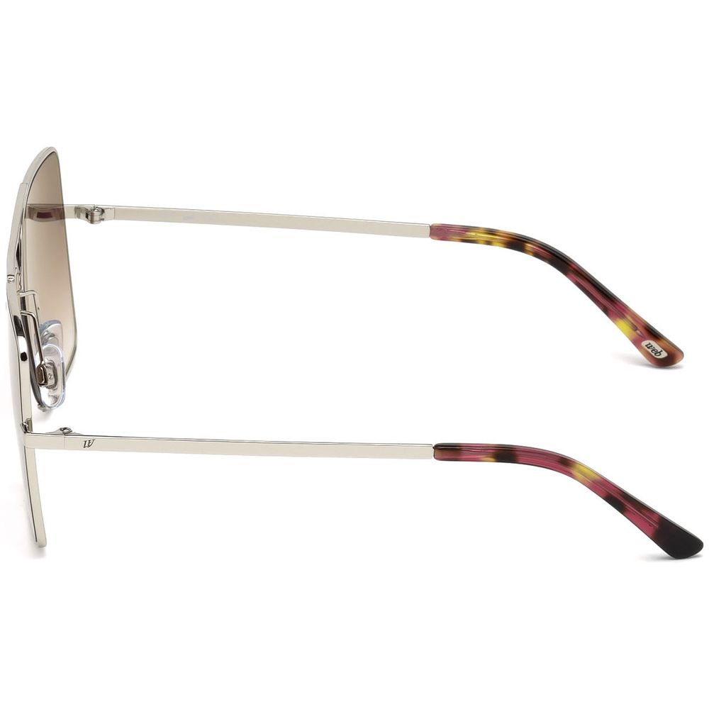 WEB EYEWEAR Sonnenbrille aus silbernem Metall