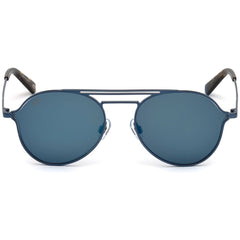 WEB EYEWEAR blauwe metalen zonnebril