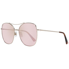 WEB EYEWEAR Roségouden metalen zonnebril