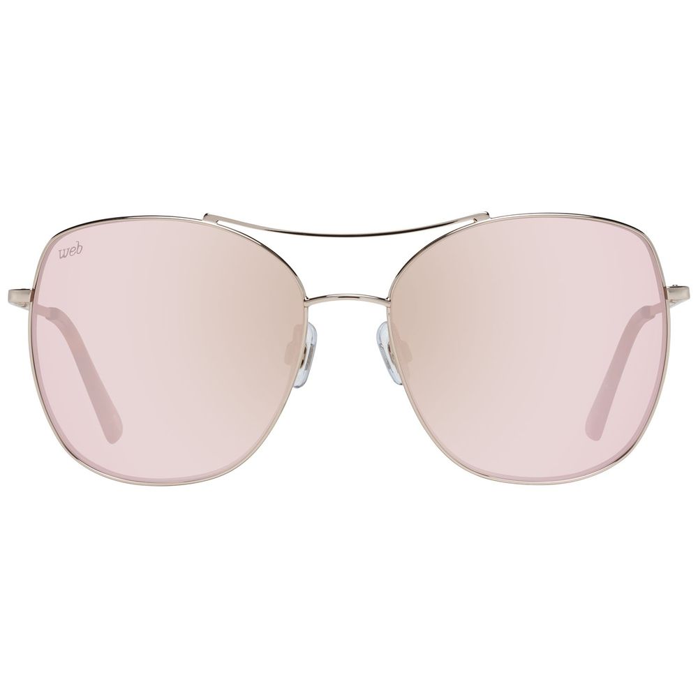 WEB EYEWEAR Roségouden metalen zonnebril