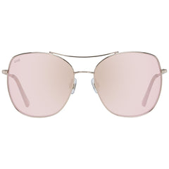 WEB EYEWEAR Roségouden metalen zonnebril