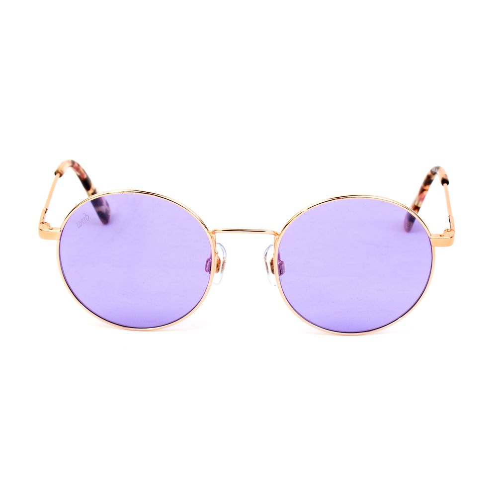 WEB EYEWEAR Roze metalen zonnebril