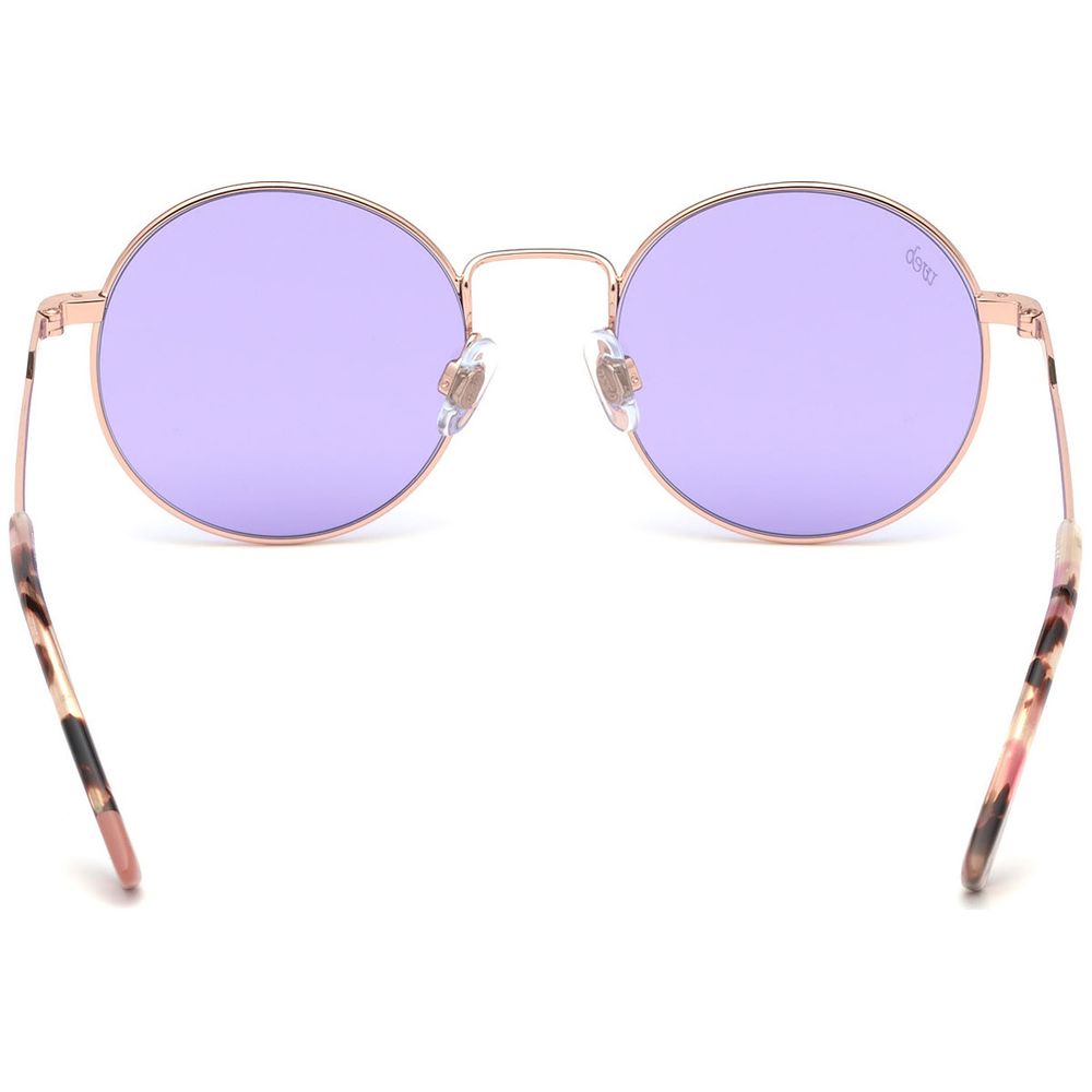 WEB EYEWEAR Roze metalen zonnebril