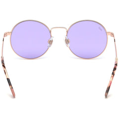WEB EYEWEAR Roze metalen zonnebril