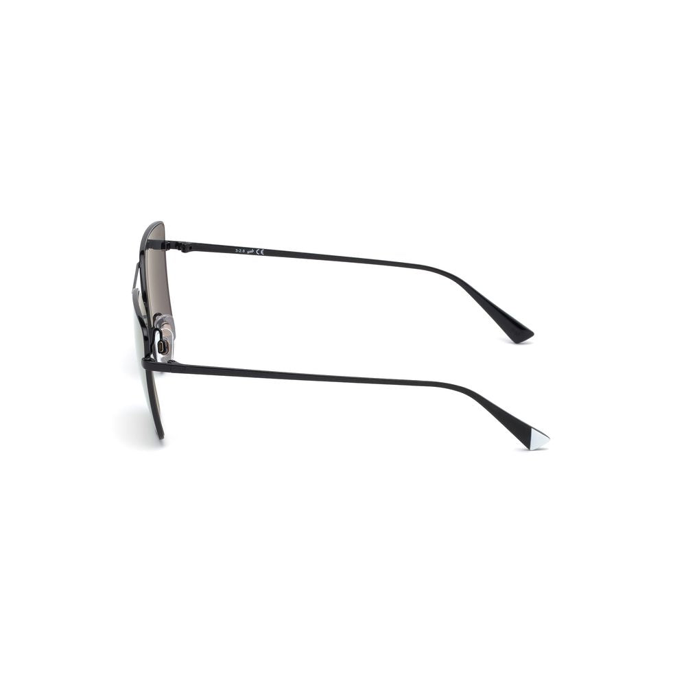 WEB EYEWEAR Zwarte metalen zonnebril