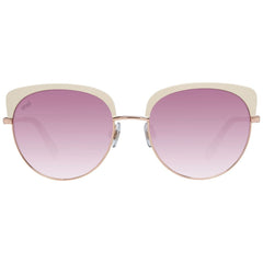 WEB EYEWEAR Roségouden metalen zonnebril