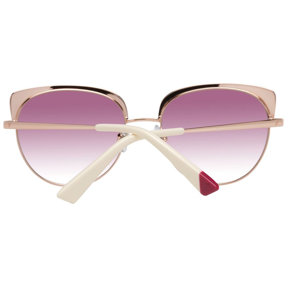 WEB EYEWEAR Roségouden metalen zonnebril