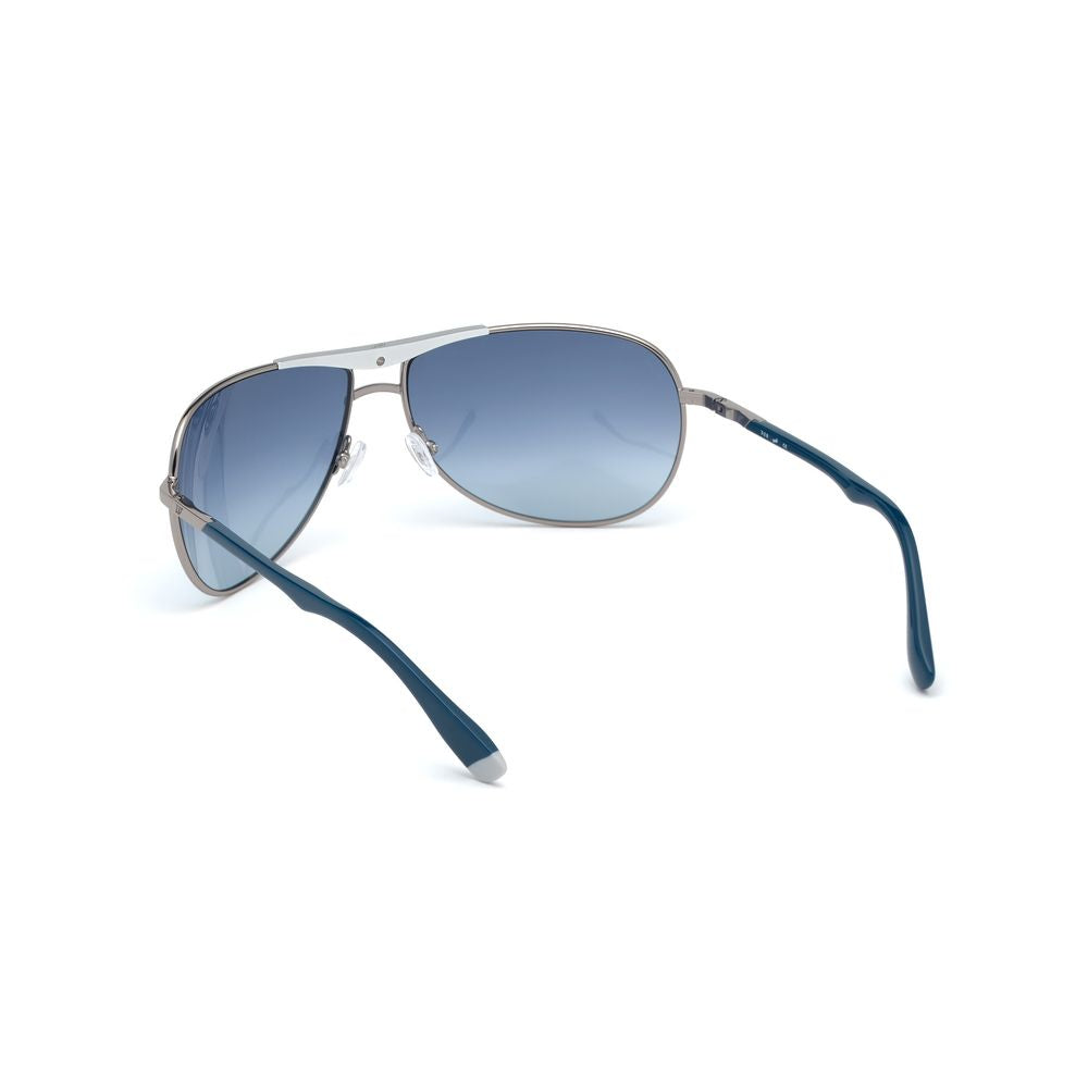 WEB EYEWEAR Grijze metalen zonnebril