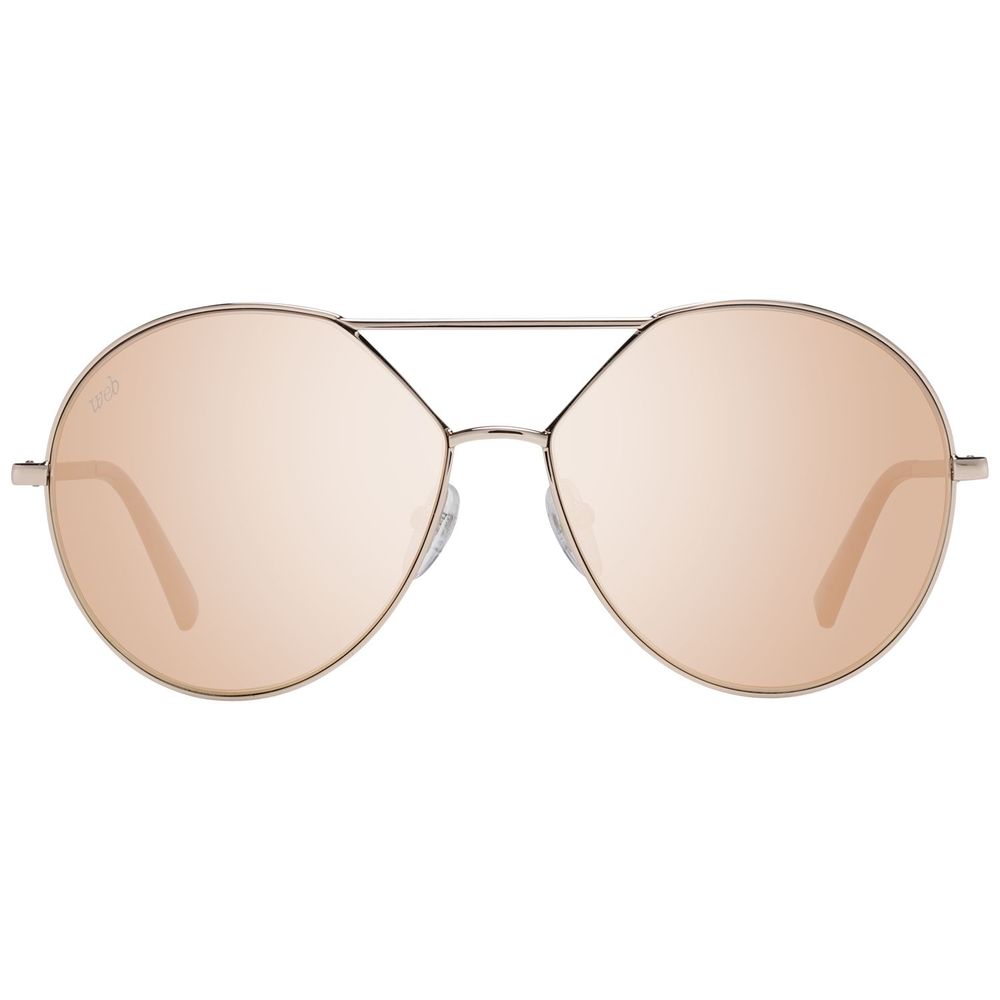 WEB EYEWEAR Roségouden metalen zonnebril