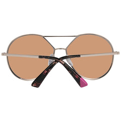 WEB EYEWEAR Roségouden metalen zonnebril