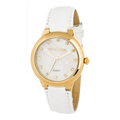 DEVOTA & LOMBA Witte Leren Jurkhorloge