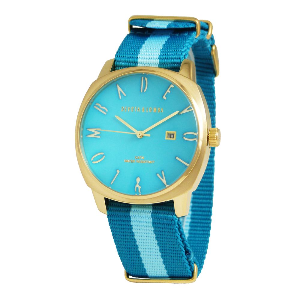 DEVOTA & LOMBA Blue Nylon Dress Watch