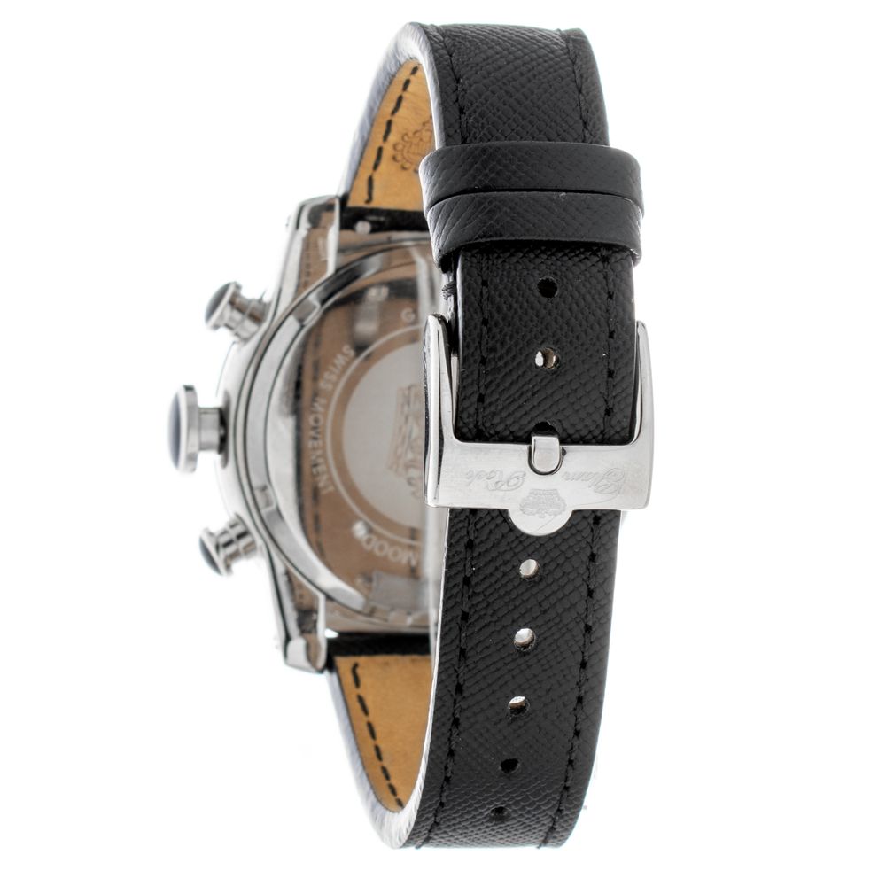 GLAM ROCK Zwart lederen dameshorloge