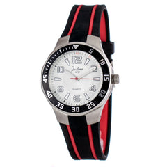 JUSTINA Zwart Rubberen Sport Horloge
