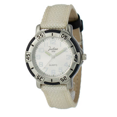 JUSTINA Beige Leren Dameshorloge