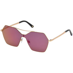 WEB EYEWEAR Roségoldene Metall-Sonnenbrille