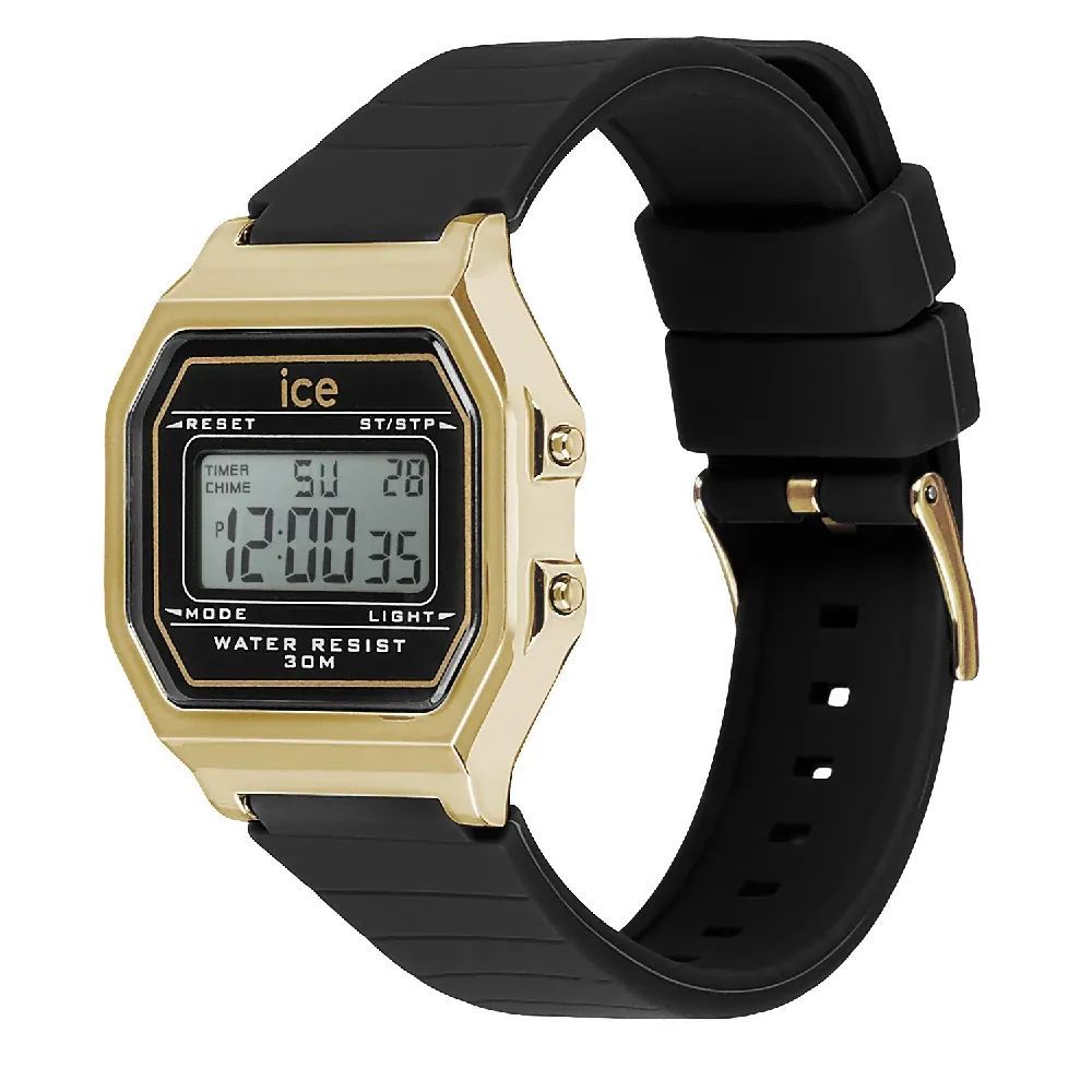 ICE Digitale Uhr aus schwarzem Kunststoff